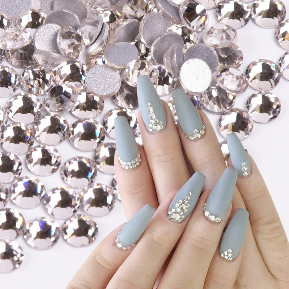 White Crystal Nail Stones Decoration