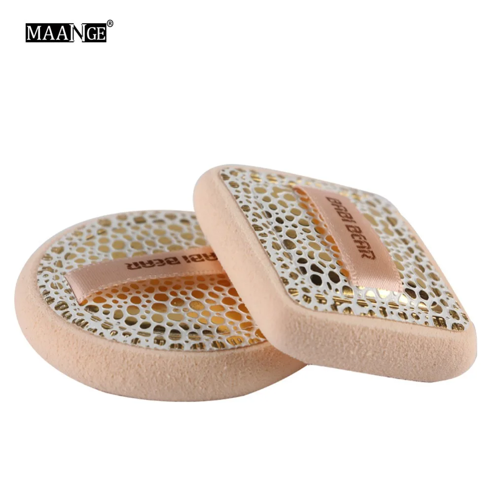 2 шт./компл. брендовая губка для влажной и сухой спонж квадратная круглая макияжа