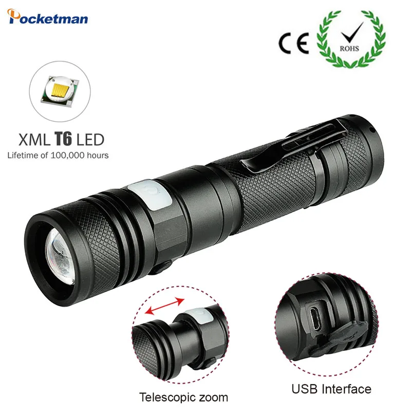 

High Power LED Flashlight Tactical Flashlight Waterproof 5Mode Flashlight For Camping, Hiking, Hunting, Powered By 18650Battery