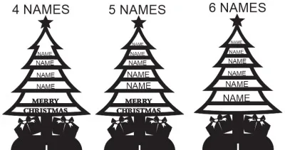 Персонализированные рождественские наше генеалогическое дерево любые слова постоянный доска, семейный подарок, Деревянная Рождественская елка на подставке - Цвет: 4-6 names