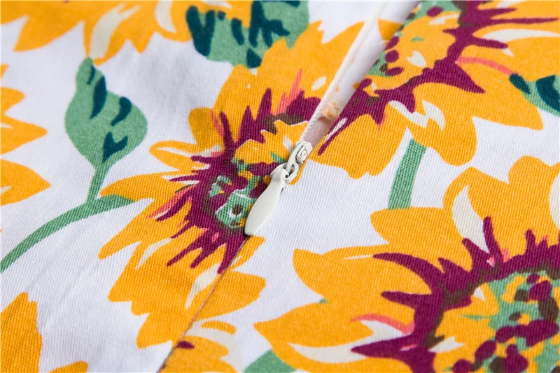 Kostlish 2017 New Summer Dress Women Floral Print Audrey Hepburn 50s 60s A-Line Vintage Dress Sleeveless Party Dresses Plus Size (98)