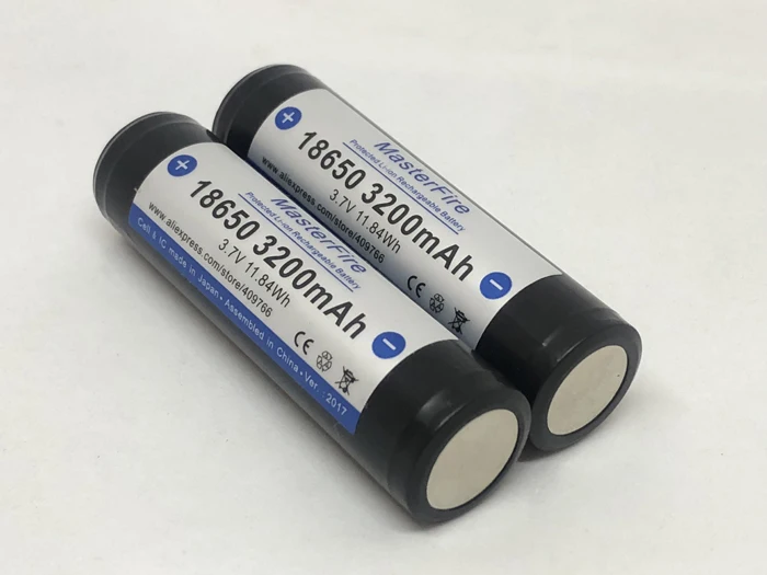 

MasterFire 100% Original Protected 18650 3200mAh 3.7V Rechargeable Battery Lithium Batteries with PCB Made in Japan
