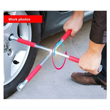 

Tire Wrench Cross Socket Wrench Lengthen Saving 17mm/19mm/21mm/23m Manual Disassembly Auto Repair Explosion-proof Socket Wrench