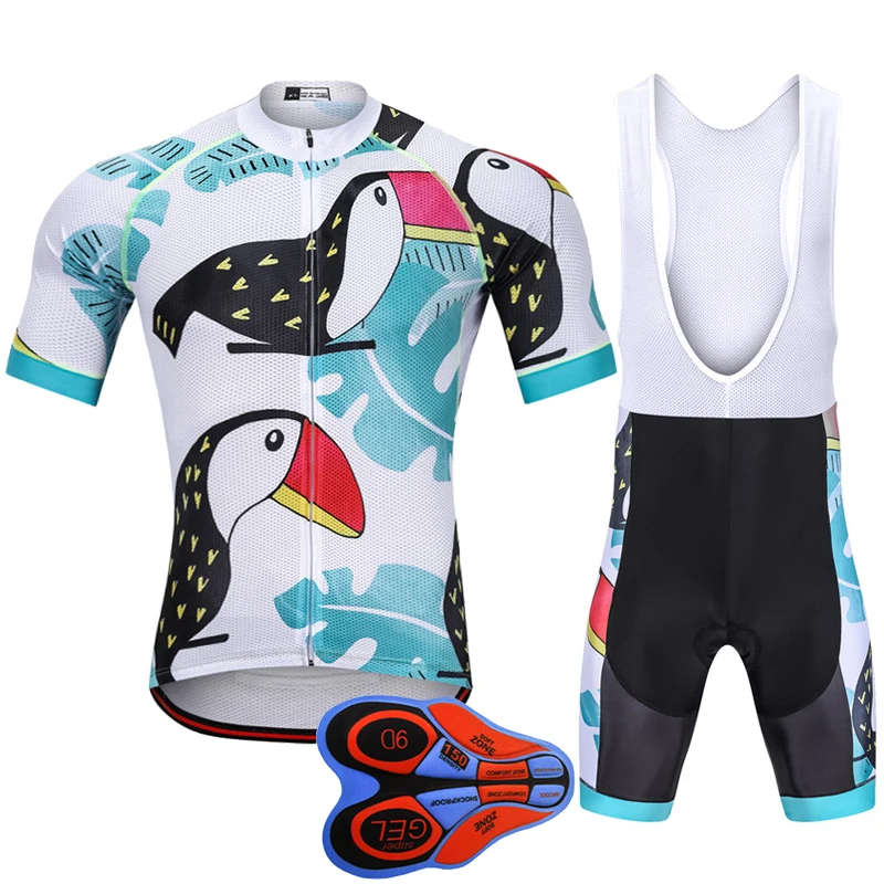 

2018 New Brand Ropa Ciclismo Bike Suit Mtb Jersey Set Pro Men's Cycle Jersey Set Roupa Ciclista Ciclismo Breathbel 9D Gel Pad
