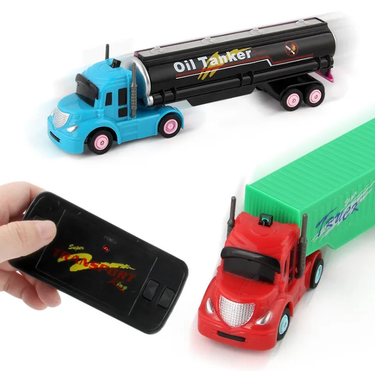 

1:64 Oil Tanker model toys for boys child gift mirco radio remote control Truck RC toys Electric