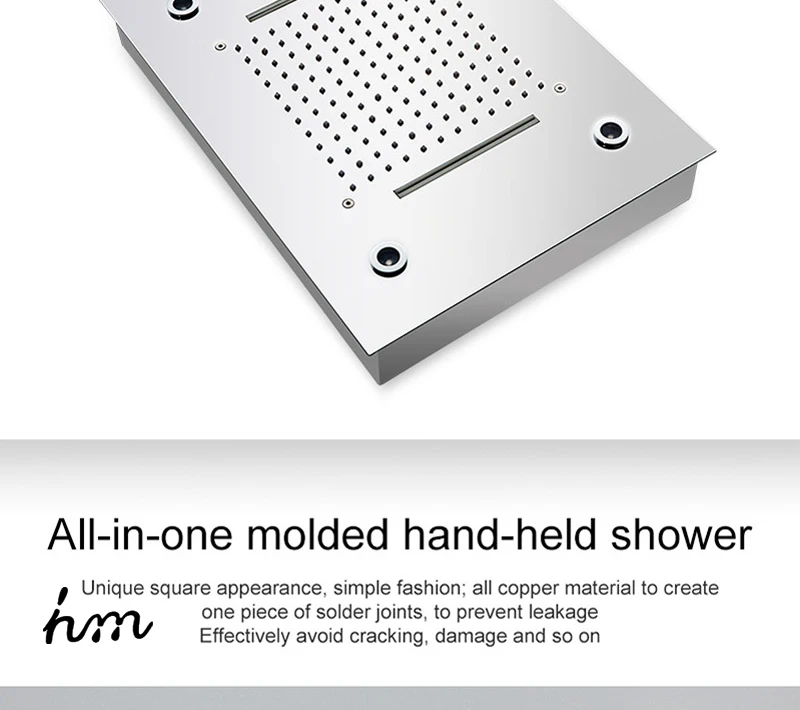 Waterfall LED Shower Faucet Set Contemporary  Bathroom Rain Shower Head  Side Spray  Large Water Flow Bath Valve (18)