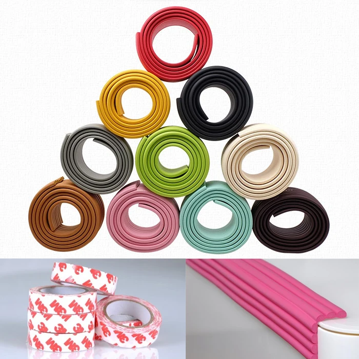 

Free shipping DIY Style 2m bumper strip thickened infant safety protection multifunction send 3m tape Table Edge Foam Collision