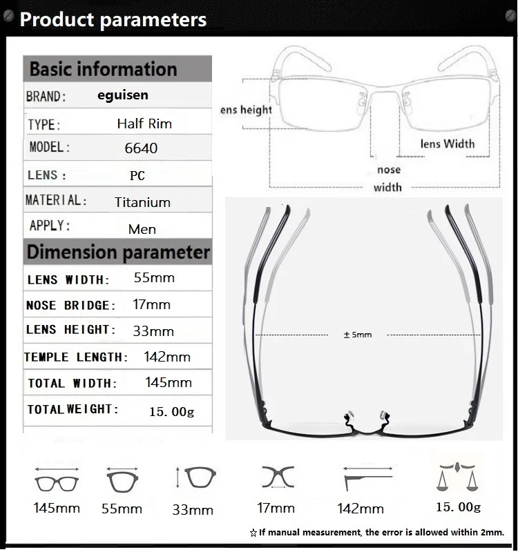 Titanium Big Face Men Glasses Eyewear Ultra light Half Rim Whole Carving Temple Myopia Prescription Readding Glasses Eyewear New