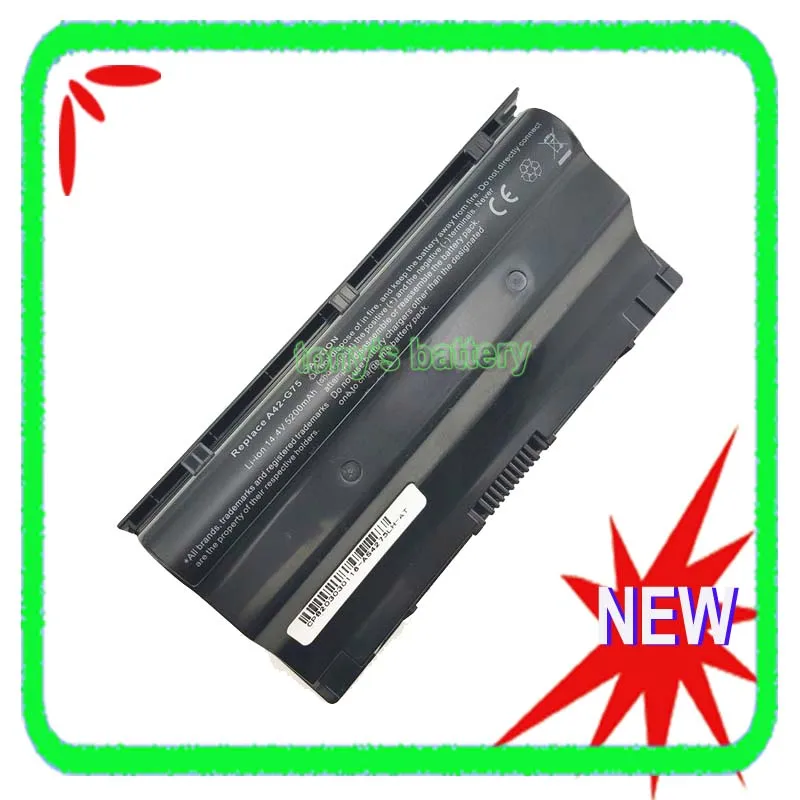 

8 Cell Battery for ASUS G75 G75V G75VW G75VW-TS71 G75VW-TH71 G75VX G75VM 3D 90-N2V1B1000Y A42-G75 5200mAh