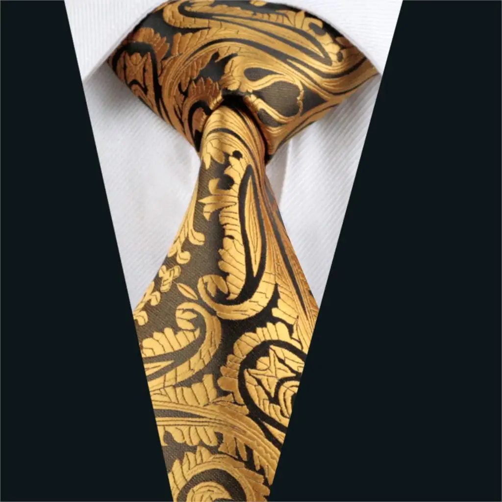 mens yellow silk tie