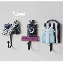 Специальные предложения! Американский экспорт креативного стиля смолы железные крючки для верхней одежды деревянные крючки украшения дома