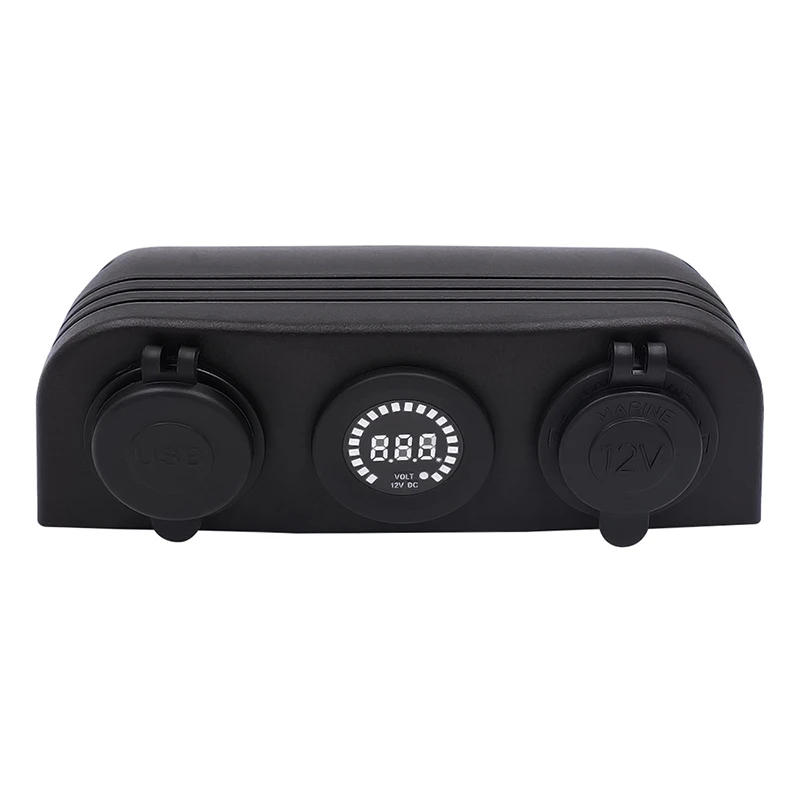 WUPP Красный 12 В в авто прикуриватели разъем Цвет Вольтметр 5 V 2.1a Dual Usb автомобилей
