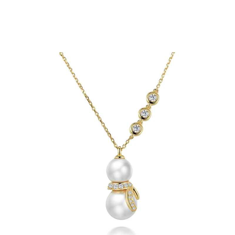 

CLA LOVER Snowman 925 Silver Pendant female, Japan and South Korea necklace, Korean version, sweet chic