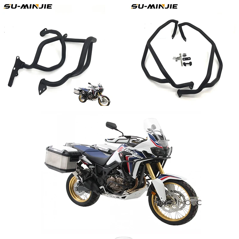 

MINJIE Upper & Lower Crash Bar Engine Guard Bumper Frame Protector for 2016-2017 Honda CRF 1000 L 1000L Africa Twin ABS CRF1000L