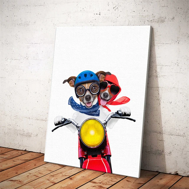 25x30cm Funny Cute Dog Canvas Art Wall Print Poster Modern Painting