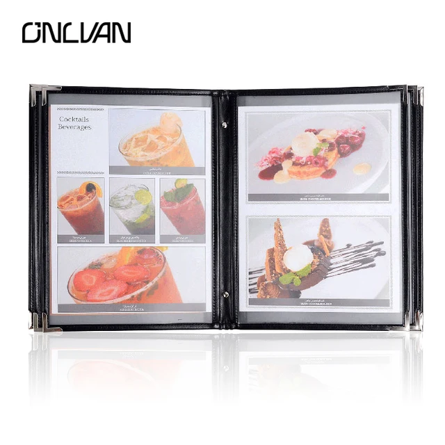 onlvan restaurant menu covers pu leather menu holders luxury coffee