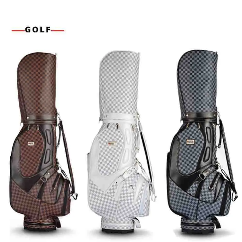 PGM сумка для гольфа из искусственной кожи, мужская и женская стандартная прочная сумка для гольфа, винтажная клетчатая сумка для гольфа, женская сумка Bolsa de Golf, тренировочная мужская сумка