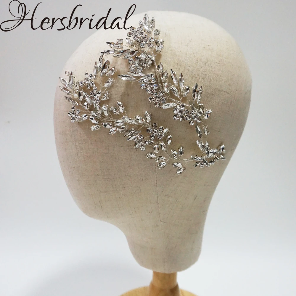 Роскошная кристальная Свадебная повязка на голову ручной работы, свадебные головные уборы, потрясающие вечерние украшения для волос для невест
