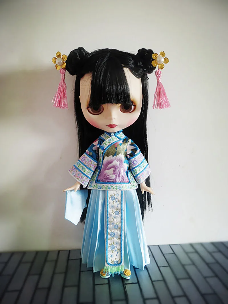 Одежда для куклы Blyth юбка старинный костюм платье (1 комплект = топ + юбка)