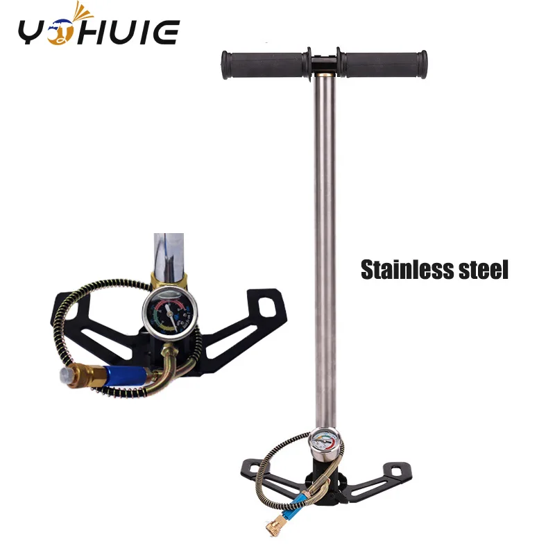 

YOHUIE Top Quality High Pressure 3 Stage PCP Car Mini Hand Operated Air Pump Hunting PCP pump 300bar 30mpa 4500psi