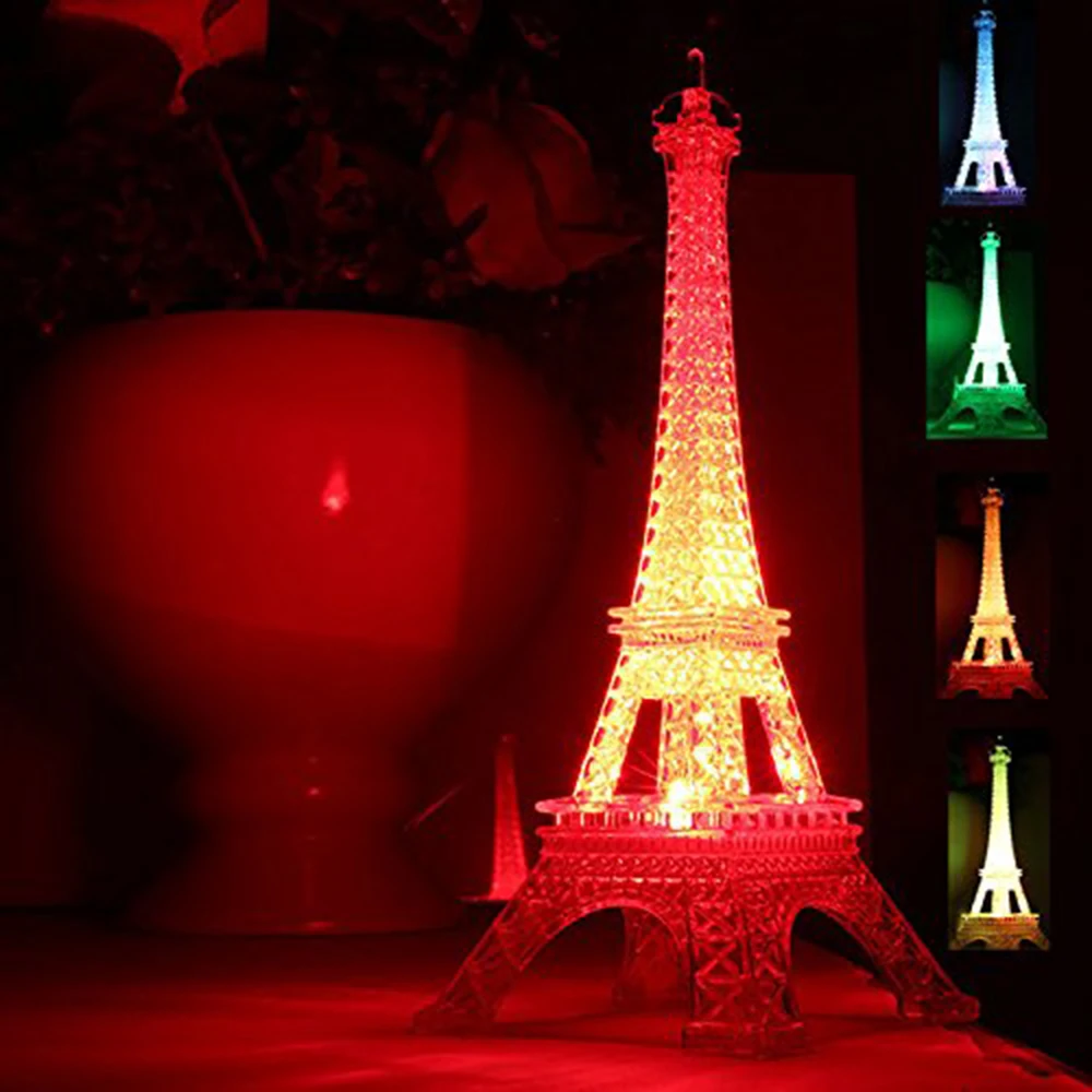 

Eiffel Tower in Paris LED creative lamp Romantic Valentine's day colorful luminous Nightlight X