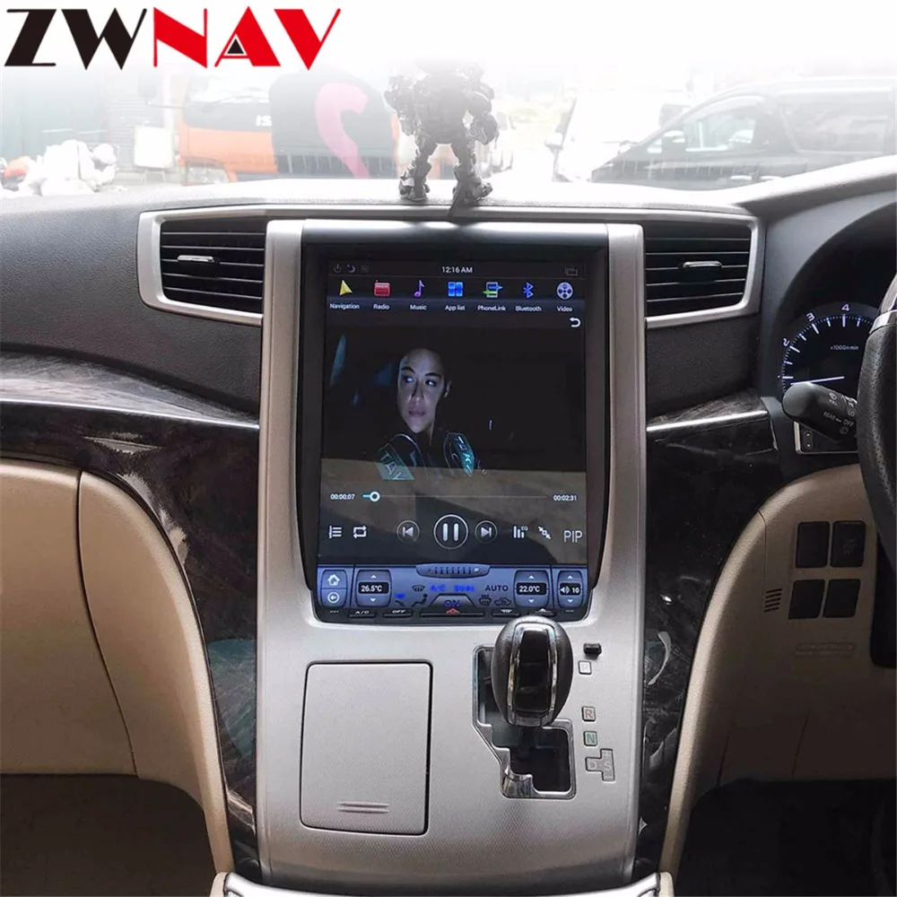 Perfect BIG screen Tesla style Android 7.1 Car Multimedia Player unit For Toyota Alphard 2007-2013 GPS Navigation Radio stereo BT no dvd 4