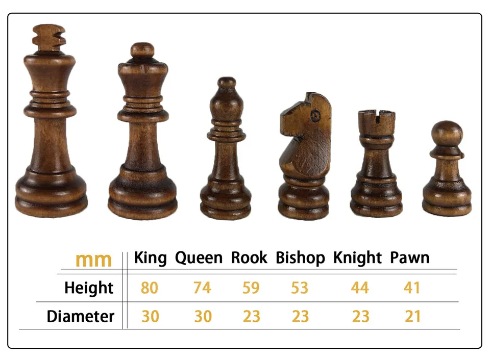 Деревянные шахматные фигуры King Height 80 мм Шахматный набор высокого класса стандартные шахматные шахматы для международных соревнований IA9