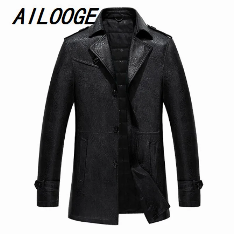 Модная кожаная куртка для Для мужчин Твердые искусственная кожа Для мужчин Куртки Slim Fit черный Кофе Весте Homme - Цвет: 2