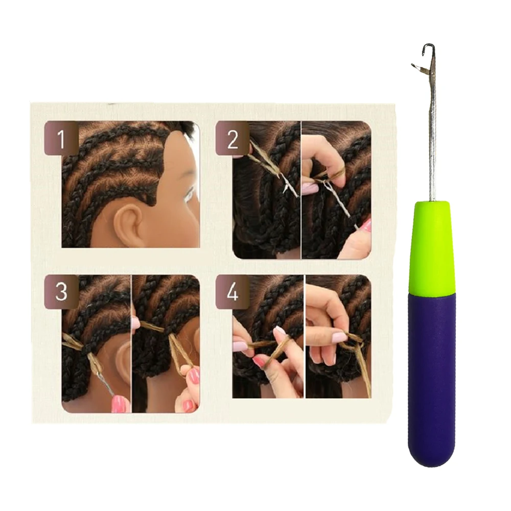 Crochet Hooks Hair Extensions Tool Latch Hook Crochet Needle Holder