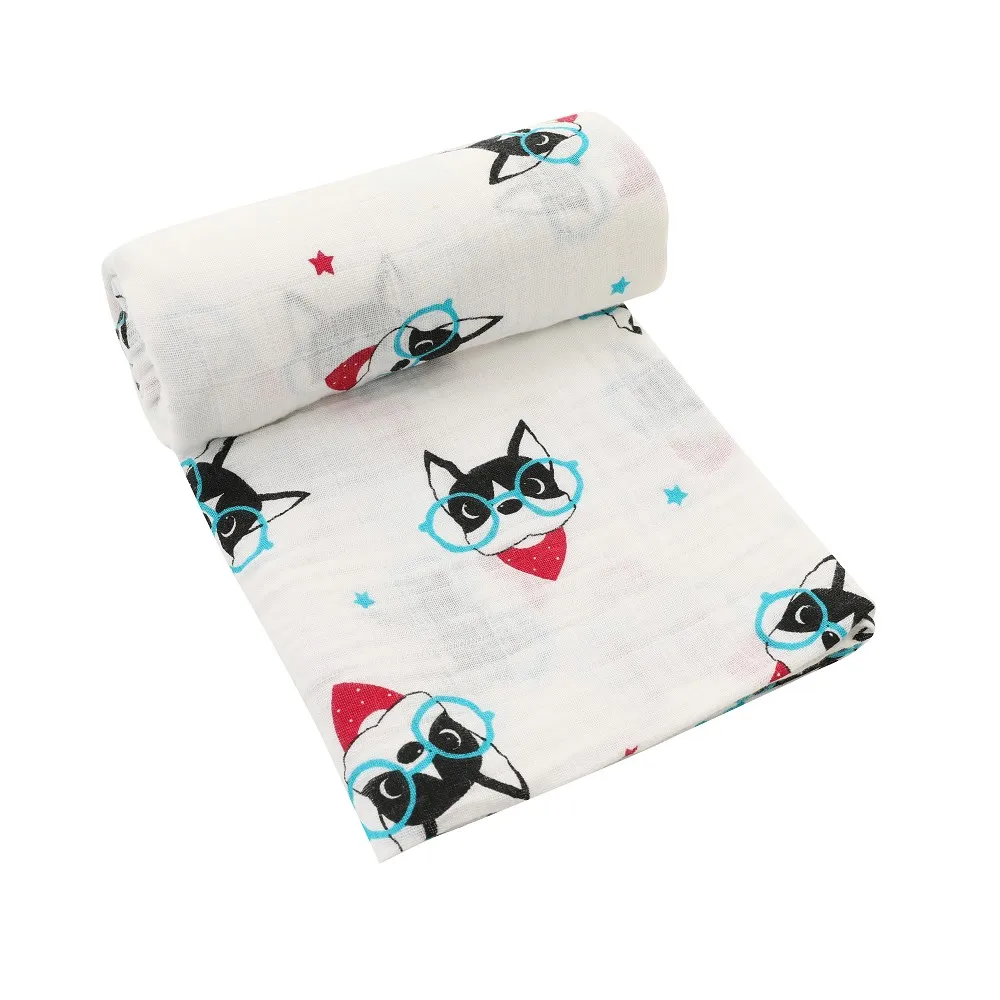 Muselina algodón bebé Swaddles suave recién nacido mantas de baño de gasa para bebé saco de dormir funda para cochecito - Цвет: SMA0002