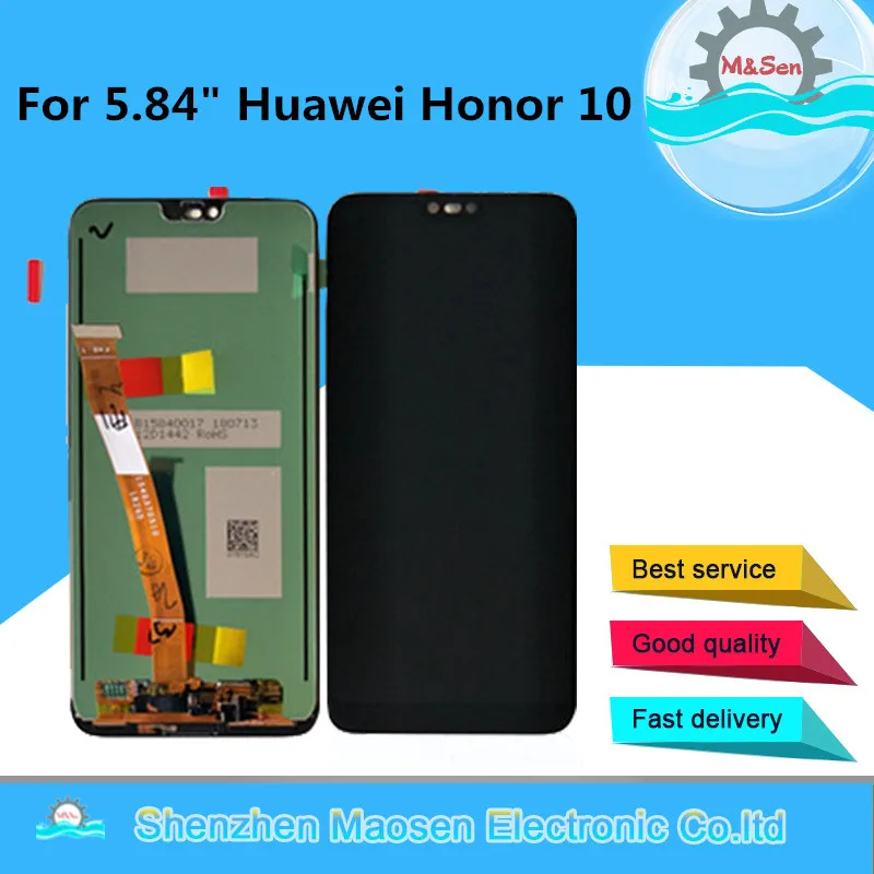 

Original M&Sen For 5.84" Huawei Honor 10 LCD Screen Display+Touch Panel Digitizer With Fingerprint For COL-AL10 COL-L29 COL-L19