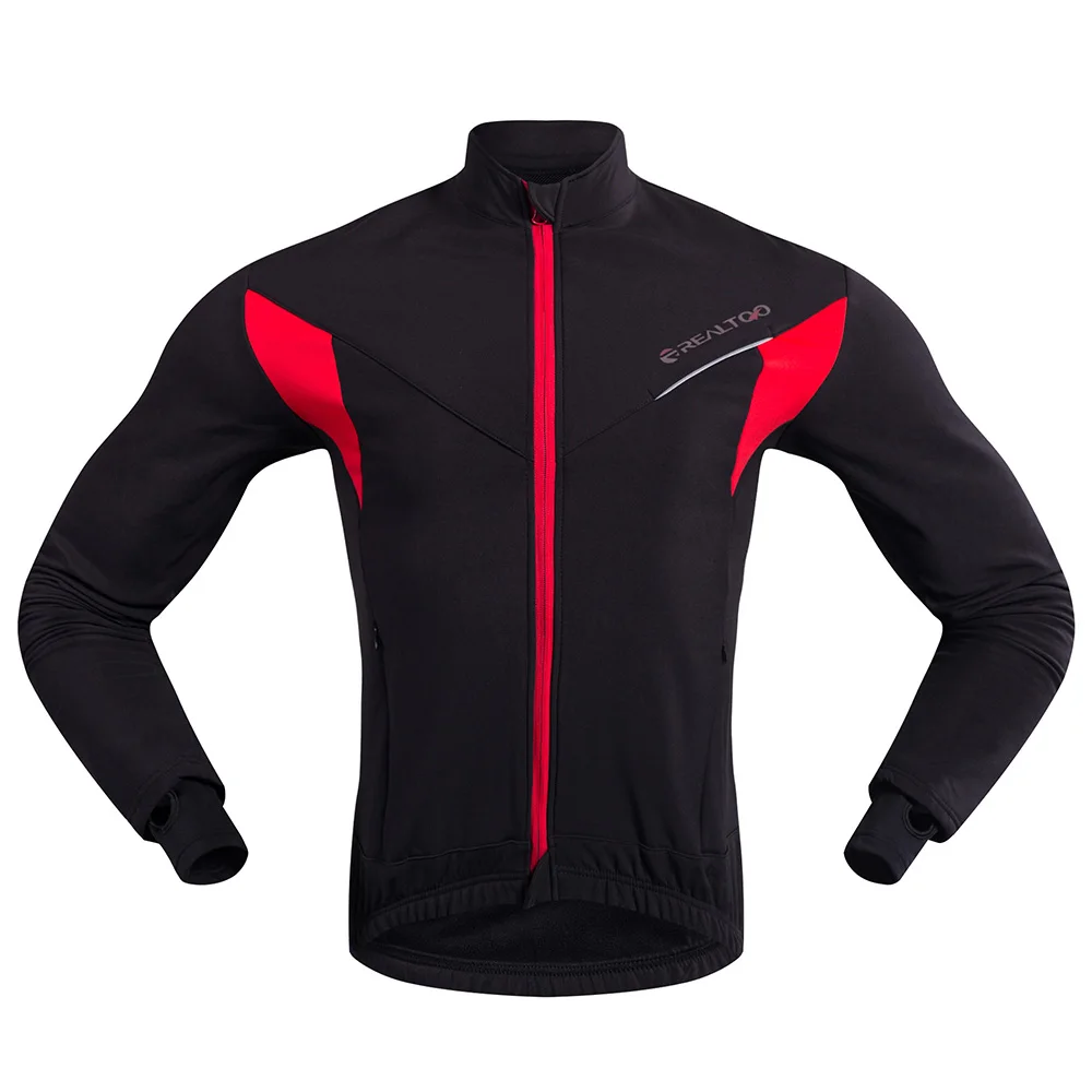 Men's Long Sleeve Cycling Jersey Bicycle Coat Jacket Winter Outdoor Sports Windproof MTB Bike