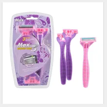 Бритвенные инструменты для самостоятельного ухода человеческие волосы для тела для женщин 3 слоя из нержавеющей стали удаляет одноразовые бритвенные подмышки ноги Весь мытье тела