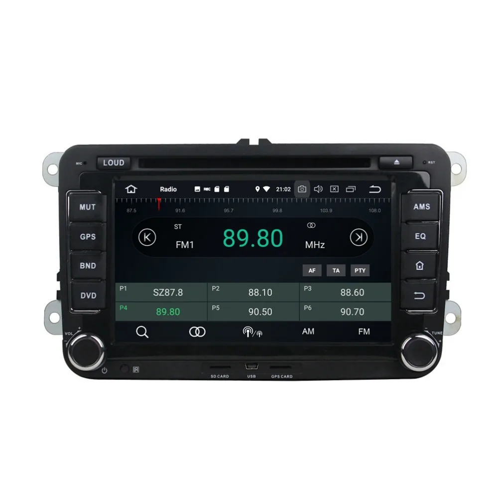 Excellent 8" Octa Core Android 8.0 Car Radio DVD GPS for VW Volkswagen Magotan Caddy Passat Sagitar Tiguan Touran Jetta Skoda Seat CC Polo 2