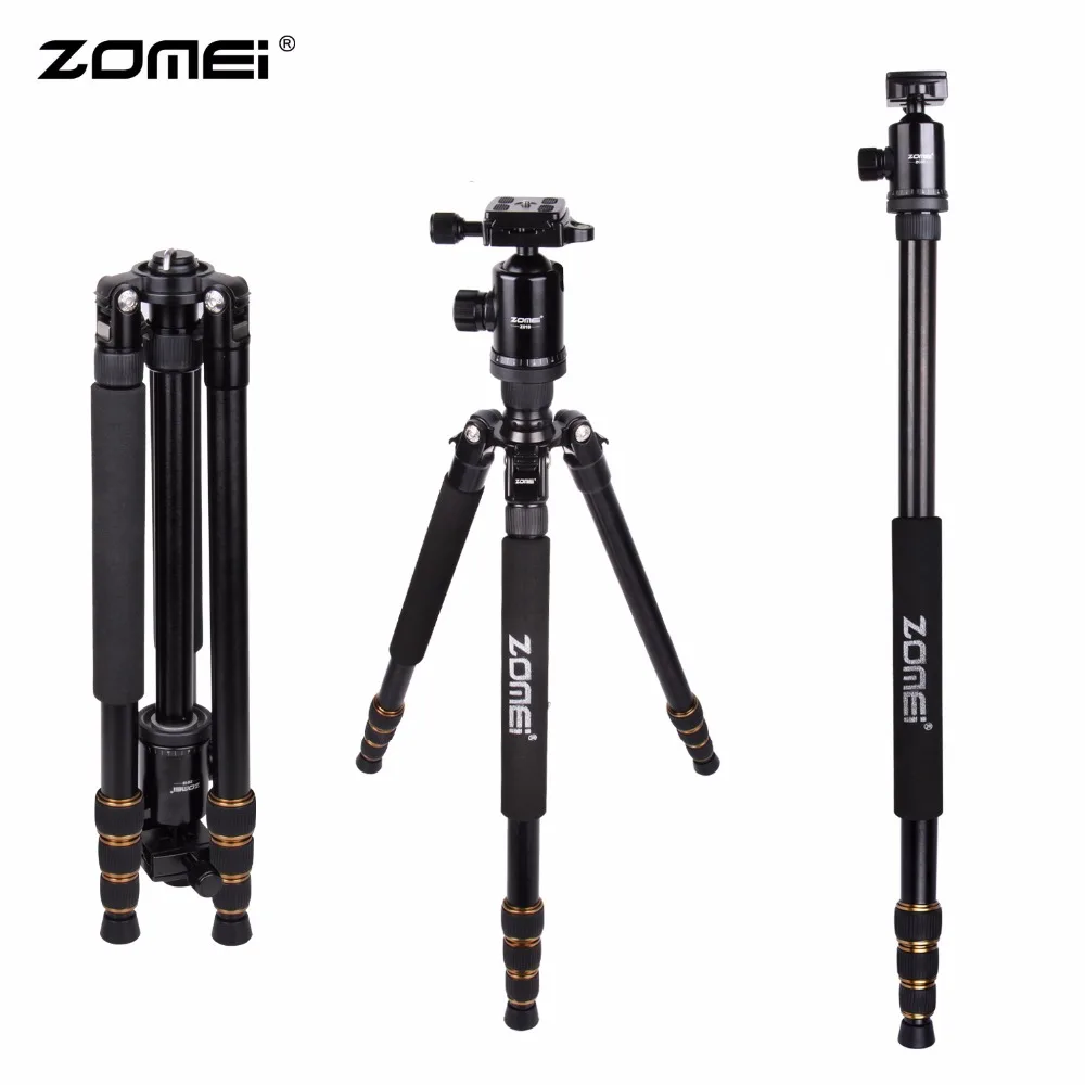 

Zomei Z688 Aluminum Professional Tripod Monopod + Ball Head For DSLR Camera Portable SLR Camera stand Better than Q666