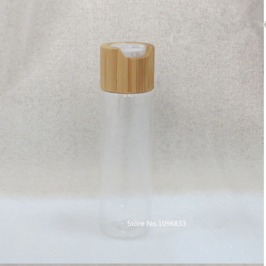 

20PCS Empty Plastic Refillable Bamboo Conatiner Lotion Shampoo Bottle Disc Top Cap Portable Refillable Cream Bottle 60ml
