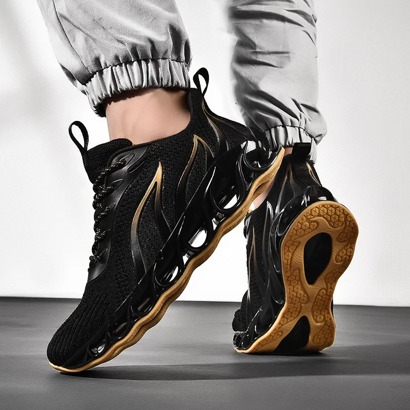 Беговая обувь дышащая Спортивная обувь zapatillas hombre Deportiva - Цвет: black 1