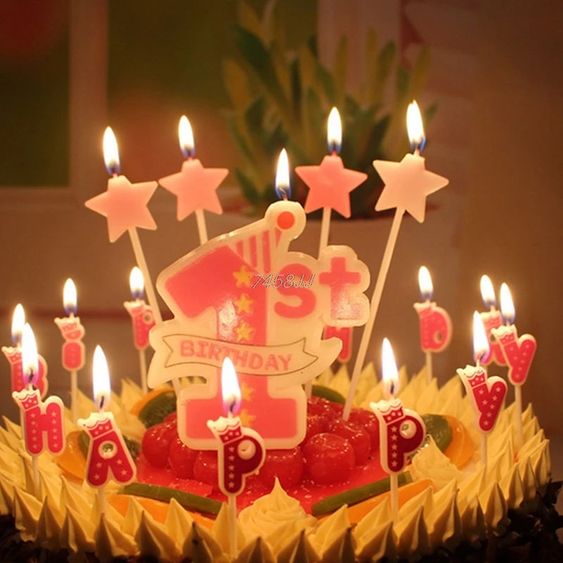 4 шт. свечи любовь сердце/звезда палочки Дизайн День рождения торт свечи безопасный пламя вечеринка, фестивали украшения для дома Прямая поставка