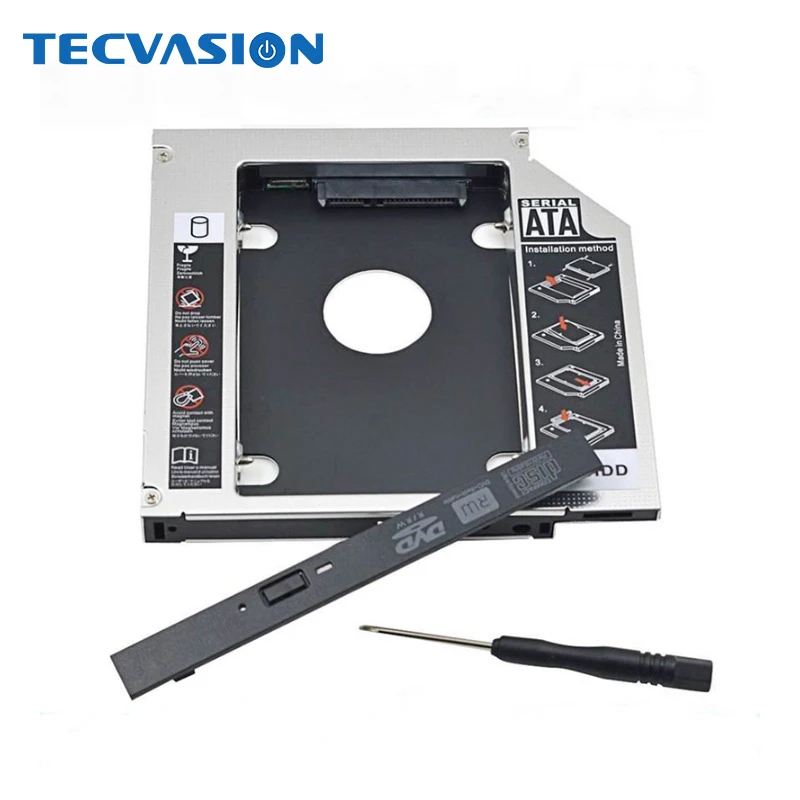Универсальный SATA 3 0 2 й HDD Caddy 9 5 мм для &quotSSD чехол корпус с панелью ноутбука DVD CD ROM