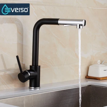 

EVERSO Kitchen Faucet Pull Out Sink Mixer Tap Kitchen Taps Spray Head Deck Mounted 360 Swivel Torneira De Cozinha
