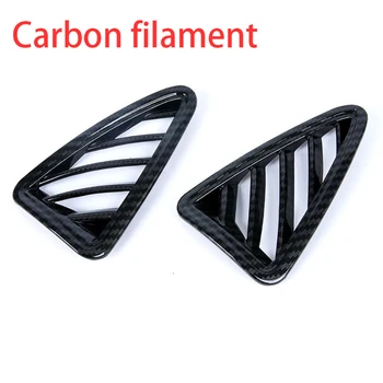 

Carbon Fiber Air Vent Outlet Cover Trim Look Upper Interior Decoration For Mazda CX-3 CX3 2018
