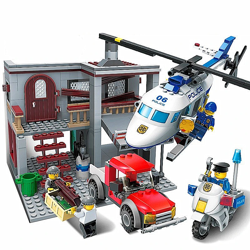 

Legoing Police Police series creatieve Playmobil building block toys for children Legoing city legoa friend