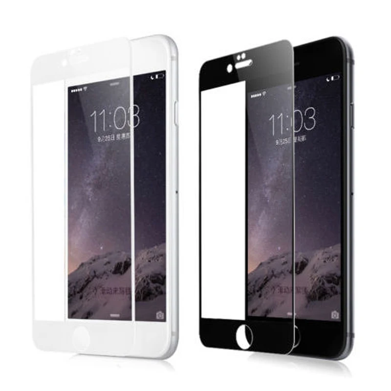 

Full Cover Screen Protector for iPhone 6 7 8 plus Tempered glass Curved Hard edge film for iPhone 8 glass protective real glass