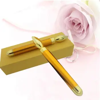 

Portable Golden Electric Eye Massage Stick Aging Wrinkle Eyes Pouch Dark Circles Removal Eye Beauty Pen