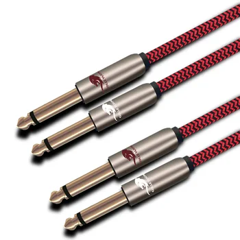 

1/4'' TS Mono Dual 6.35mm male to male Audio Cable For Guitar Organ Amplifier Mixer Console Cord 1m 2m 3m 5m