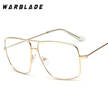 WarBLade Женская легкая Ретро Классическая Металлическая оправа очки близорукость очки мужские Квадратные прозрачные очки