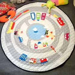 Круглый детский коврик игрушки Лисичка автомобиль коврик для ребенка детский игровой коврик хлопок развивающий коврик головоломка