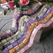 Аметист/розовый кварц/цитрин/столб граненый 12*18 мм 1" для изготовления ювелирных изделий DIY свободные бусы fppj бусины природа