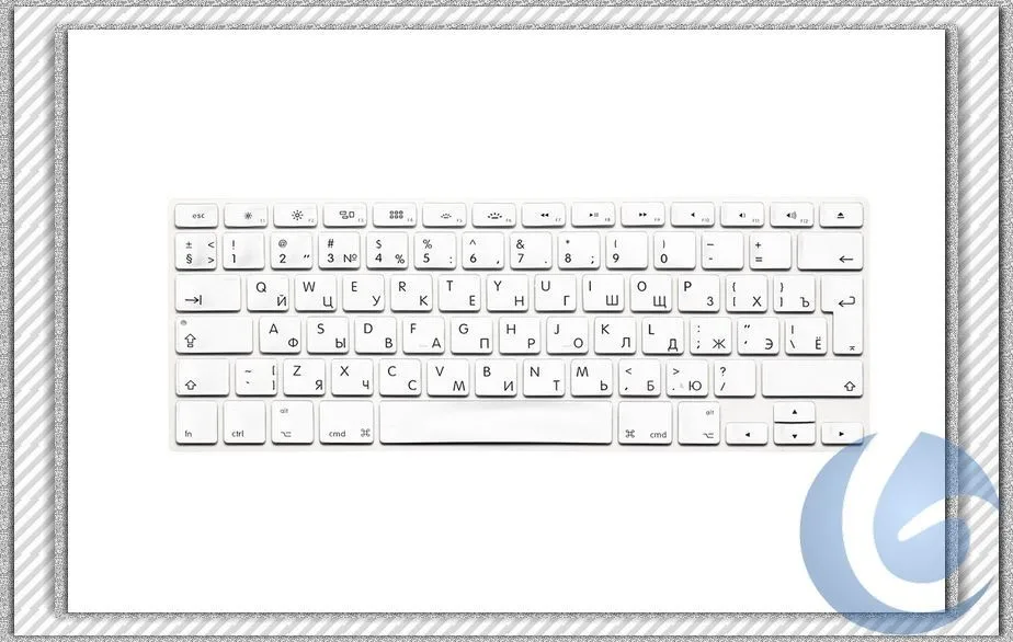 Для Apple Macbook Air/Pro 13/15 A1502 A1398 A1278(версия ЕС, на русском языке) русские наполовину прозрачный силиконовый чехол для клавиатуры
