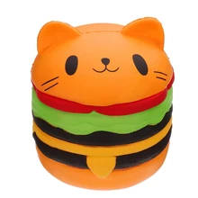Cute Big Cat Burger Slow Rising Squeeze Decompression Toys Stress Reliever Toys Smooshy Mushy Toys Cute Big Cat Burger Slow Rising Squeeze Decompression Toys Stress Reliever Toys Smooshy Mushy Toys